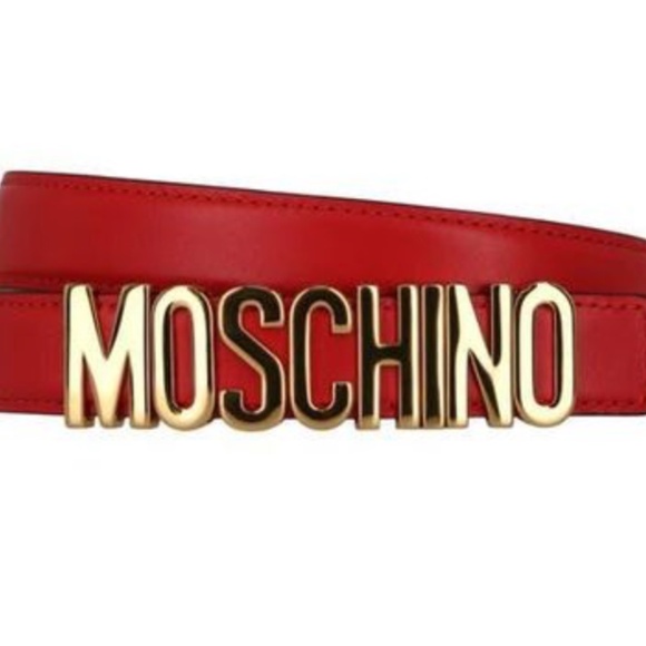 Moschino Couture Leather Belt Kit with Tags Size 38